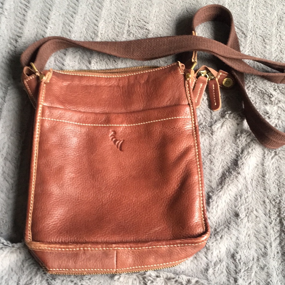 Soft grain Brown leather satchel.